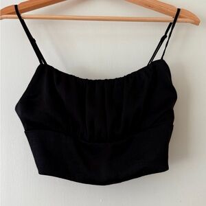 Wilfred Black Fitted Bustier Camisole